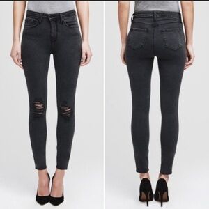 L'agence Margot Distressed High Waist Skinny Jeans size 27